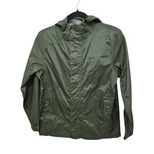 Iceburg‎ Youth Lightweight Olive Green Hooded Rain Winter break Jacket Size M 12
